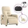 Sillón reclinable de masaje eléctrico tela color crema de , Sillones - Ref: Foro24-3206794, Precio: 251,26 €, Descuento: %