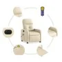 Sillón reclinable de masaje eléctrico tela color crema de , Sillones - Ref: Foro24-3206794, Precio: 255,85 €, Descuento: %
