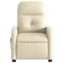 Sillón reclinable de masaje eléctrico tela color crema de , Sillones - Ref: Foro24-3206794, Precio: 255,85 €, Descuento: %