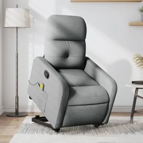 Sillón de masaje reclinable de pie de tela gris claro de , Sillones - Ref: Foro24-3206804, Precio: 283,91 €, Descuento: %
