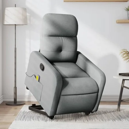 Sillón de masaje reclinable de pie de tela gris claro de , Sillones - Ref: Foro24-3206804, Precio: 283,91 €, Descuento: %