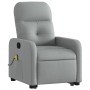 Sillón de masaje reclinable de pie de tela gris claro de , Sillones - Ref: Foro24-3206804, Precio: 265,61 €, Descuento: %