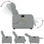 Sillón de masaje reclinable de pie de tela gris claro de , Sillones - Ref: Foro24-3206804, Precio: 283,91 €, Descuento: %