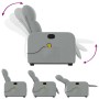 Sillón de masaje reclinable de pie de tela gris claro de , Sillones - Ref: Foro24-3206804, Precio: 265,61 €, Descuento: %