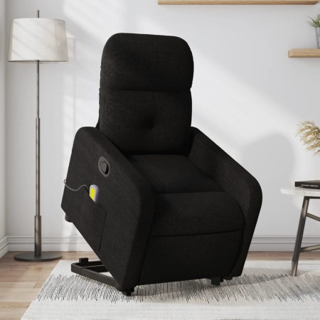 Sillón reclinable de masaje elevable tela negro de , Sillones - Ref: Foro24-3206806, Precio: 283,45 €, Descuento: %