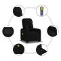 Anhebbarer Massagesessel aus schwarzem Stoff von , Sessel - Ref: Foro24-3206806, Preis: 304,87 €, Rabatt: %