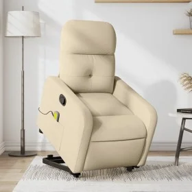 Silla de masaje reclinable de pie de tela color crema de , Sillones - Ref: Foro24-3206812, Precio: 288,75 €, Descuento: %