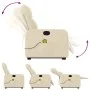 Silla de masaje reclinable de pie de tela color crema de , Sillones - Ref: Foro24-3206812, Precio: 288,75 €, Descuento: %