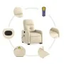 Silla de masaje reclinable de pie de tela color crema de , Sillones - Ref: Foro24-3206812, Precio: 288,75 €, Descuento: %