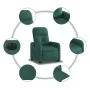 Sillón eléctrico reclinable elevable de tela verde oscuro de , Sillones - Ref: Foro24-3206819, Precio: 323,24 €, Descuento: %