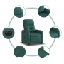 Sillón eléctrico reclinable elevable de tela verde oscuro de , Sillones - Ref: Foro24-3206819, Precio: 298,14 €, Descuento: %