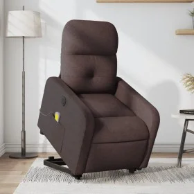 Elektrischer Massagesessel mit hochklappbarer Liege, dunkelbrauner Stoff von , Sessel - Ref: Foro24-3206827, Preis: 323,17 €,...
