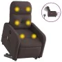 Elektrischer Massagesessel mit hochklappbarer Liege, dunkelbrauner Stoff von , Sessel - Ref: Foro24-3206827, Preis: 323,17 €,...