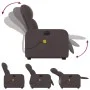 Elektrischer Massagesessel mit hochklappbarer Liege, dunkelbrauner Stoff von , Sessel - Ref: Foro24-3206827, Preis: 323,17 €,...