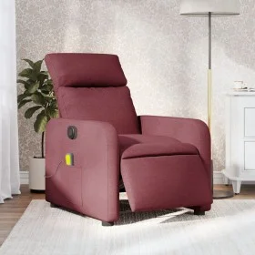 Red fabric electric reclining massage chair by , Armchairs - Ref: Foro24-3206693, Price: 271,12 €, Discount: %