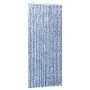 Cortina mosquitera chenilla azul blanco y plateado 100x220 cm de vidaXL, Mosquiteras para ventanas - Ref: Foro24-284275, Prec...