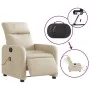 Sillón reclinable de masaje eléctrico tela color crema de , Sillones - Ref: Foro24-3206698, Precio: 272,78 €, Descuento: %