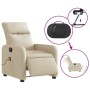 Sillón reclinable de masaje eléctrico tela color crema de , Sillones - Ref: Foro24-3206698, Precio: 267,57 €, Descuento: %