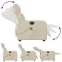 Sillón reclinable de masaje eléctrico tela color crema de , Sillones - Ref: Foro24-3206698, Precio: 272,78 €, Descuento: %