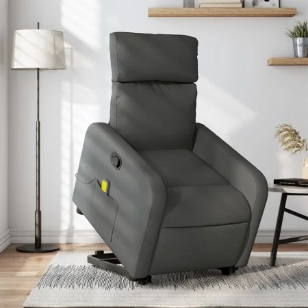Silla de masaje reclinable de pie de tela gris oscuro de , Sillones - Ref: Foro24-3206709, Precio: 302,88 €, Descuento: %