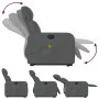 Silla de masaje reclinable de pie de tela gris oscuro de , Sillones - Ref: Foro24-3206709, Precio: 302,88 €, Descuento: %