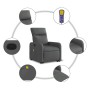 Silla de masaje reclinable de pie de tela gris oscuro de , Sillones - Ref: Foro24-3206709, Precio: 282,11 €, Descuento: %