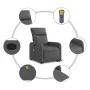 Silla de masaje reclinable de pie de tela gris oscuro de , Sillones - Ref: Foro24-3206709, Precio: 302,88 €, Descuento: %