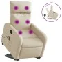 Silla de masaje reclinable de pie de tela color crema de , Sillones - Ref: Foro24-3206716, Precio: 308,34 €, Descuento: %