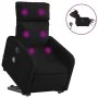 Sillón de masaje eléctrico reclinable elevable tela negro de , Sillones - Ref: Foro24-3206728, Precio: 340,22 €, Descuento: %