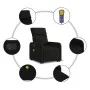 Sillón de masaje eléctrico reclinable elevable tela negro de , Sillones - Ref: Foro24-3206728, Precio: 340,22 €, Descuento: %