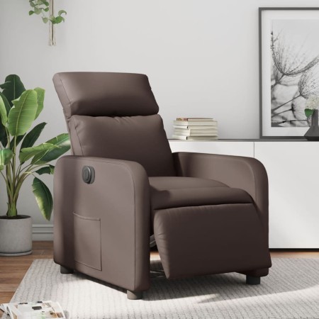 Sillón reclinable eléctrico de cuero sintético marrón de , Sillones - Ref: Foro24-3206737, Precio: 232,27 €, Descuento: %