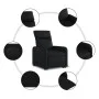 Sillón reclinable elevable cuero artificial negro de , Sillones - Ref: Foro24-3206749, Precio: 272,83 €, Descuento: %