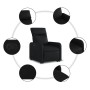 Sillón reclinable elevable cuero artificial negro de , Sillones - Ref: Foro24-3206749, Precio: 254,54 €, Descuento: %
