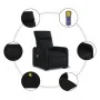 Sillón reclinable de masaje de pie cuero artificial negro de , Sillones - Ref: Foro24-3206756, Precio: 306,18 €, Descuento: %