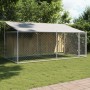 Jaula de perros techo y puerta acero galvanizado gris 4x2x2 m de , Casetas y cercados para perros - Ref: Foro24-3209568, Prec...