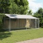 Jaula de perros techo y puerta acero galvanizado gris 4x2x2 m de , Casetas y cercados para perros - Ref: Foro24-3209568, Prec...