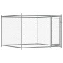 Jaula de perros con puertas acero galvanizado gris 12x2x1,5 m de , Casetas y cercados para perros - Ref: Foro24-3209577, Prec...