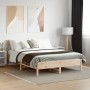 Estructura de cama con cabecero madera de pino blanco 150x200cm de , Camas y somieres - Ref: Foro24-842642, Precio: 110,78 €,...