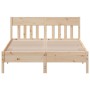 Estructura de cama con cabecero madera de pino blanco 150x200cm de , Camas y somieres - Ref: Foro24-842642, Precio: 110,78 €,...
