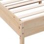 Estructura de cama con cabecero madera de pino blanco 150x200cm de , Camas y somieres - Ref: Foro24-842642, Precio: 110,78 €,...