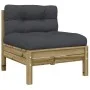 2-seater garden sofa with cushions and footrest by , Modular outdoor sofas - Ref: Foro24-838184, Price: 157,64 €, Discount: %