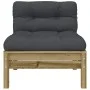2-seater garden sofa with cushions and footrest by , Modular outdoor sofas - Ref: Foro24-838184, Price: 157,64 €, Discount: %