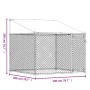 Jaula de perros techo y puerta acero galvanizado gris 2x2x2 m de , Casetas y cercados para perros - Ref: Foro24-172559, Preci...