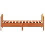 Estructura cama con cabecero madera pino marrón cera 100x200 cm de , Camas y somieres - Ref: Foro24-842565, Precio: 117,19 €,...