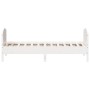 Estructura de cama con cabecero madera pino blanco 90x190 cm de , Camas y somieres - Ref: Foro24-842571, Precio: 108,39 €, De...