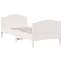 Estructura de cama con cabecero madera pino blanco 90x190 cm de , Camas y somieres - Ref: Foro24-842571, Precio: 108,39 €, De...