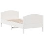 Estructura de cama con cabecero madera de pino blanca 90x200 cm de , Camas y somieres - Ref: Foro24-842567, Precio: 111,68 €,...