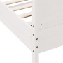 Estructura de cama con cabecero madera de pino blanca 90x200 cm de , Camas y somieres - Ref: Foro24-842567, Precio: 111,68 €,...