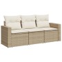 Juego de sofás de jardín con cojines beige 3 pzas ratán PE de , Sofás modulares de exterior - Ref: Foro24-3250995, Precio: 25...