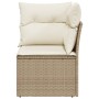 Sillón de esquina de jardín con cojines ratán sintético beige de , Sofás de exterior - Ref: Foro24-366074, Precio: 94,79 €, D...